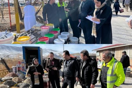 برگزاری گشت مشترک بازرسی و نظارت از واحدهای عرضه کننده میوه در بازار هفتگی جمعه بازار شهرستان فیروزکوه